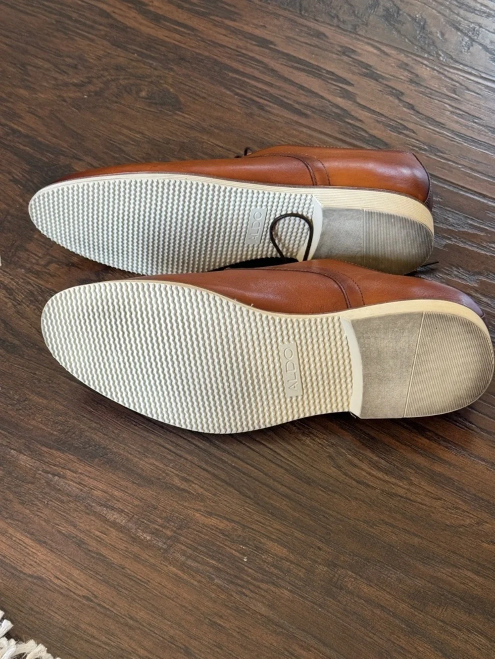 ALDO Men’s Tan/Brown Leather Derby Shoes